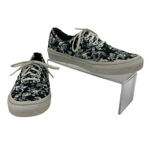 Vans Floral Sneakers Women's Size 5 Black Canvas Low Top Skateboarding Shoes